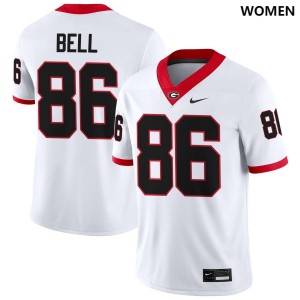 University of Georgia #86 Women Dillon Bell Jersey White College Football University