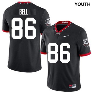 University of Georgia #86 Youth Dillon Bell Jersey 100th Anniversary Black College Football Embroidery