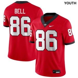 Georgia #86 Youth Dillon Bell Jersey Red College Football High School