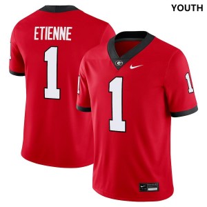 Georgia #1 Youth Trevor Etienne Jersey Red College Football 2024