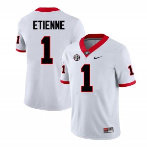 UGA #1 Mens Trevor Etienne Jersey White College Football University